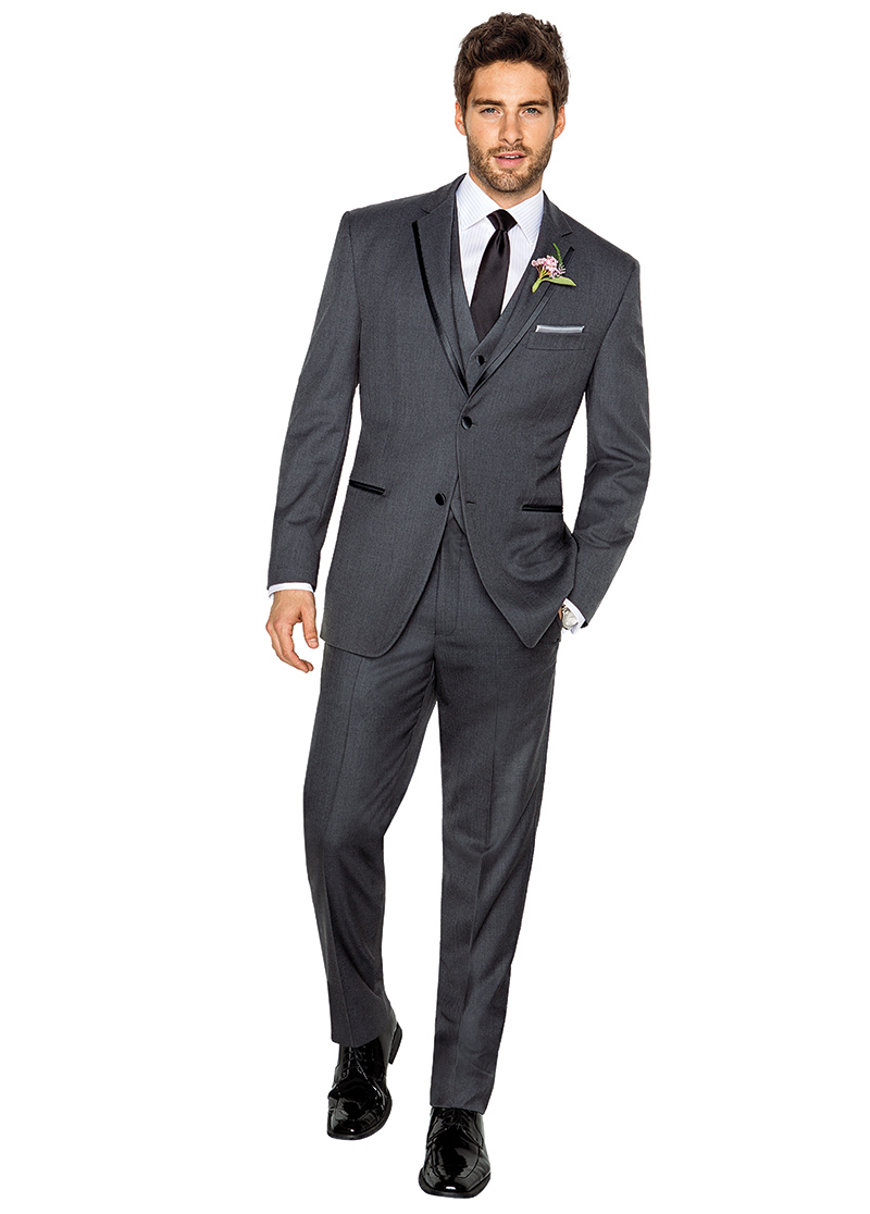 Men’s Warehouse, Vera Wang, gray, $189.99. 