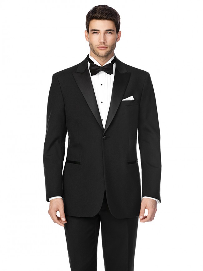 After Six, James with shawl collar, $199.