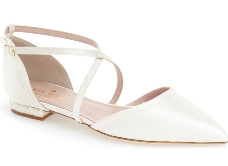 KATE SPADE NEW YORK Britta Satin Flats. $298. Available at <a href="http://www.lordandtaylor.com/webapp/wcs/stores/servlet/en/lord-and-taylor/shoes/special-occasion-54154--1/britta-satin-point-toe-flats"> Lord & Taylor</a>.