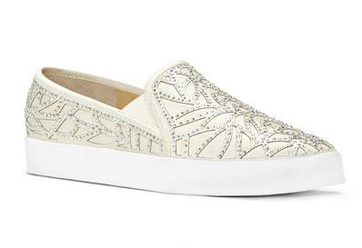 IMAGINE VINCE CAMUTO Serena Satin Slip-On Sneakers. $125. Available at <h ref="http://www.lordandtaylor.com/webapp/wcs/stores/servlet/en/lord-and-taylor/shoes/special-occasion-54154--1/serena-satin-slip-on-sneakers">Lord & Taylor</a>.