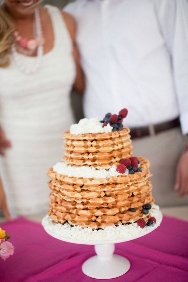 <strong>Waffle Cake</strong>
Having a wedded brunch? This waffle cake can be enjoyed with an assortment of fruit. As an after dinner option, add your favorite ice cream filling in between layers to make the perfect dessert. 
