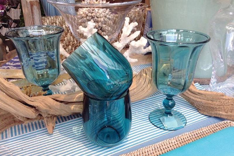 <strong>6. Acrylic Barware</strong>
“Couples are registering for acrylic wine glasses and frozen martini glasses—they like them because they are casual and can be thrown in the dishwasher,” says Roscosky.
Caspari acrylic glasses, $6.50 each, 
The Wooden Indian.