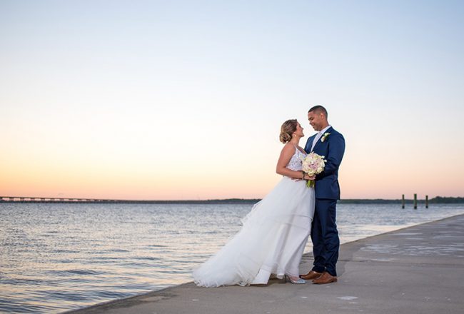 Sunset Maryland Eastern Shore Wedding