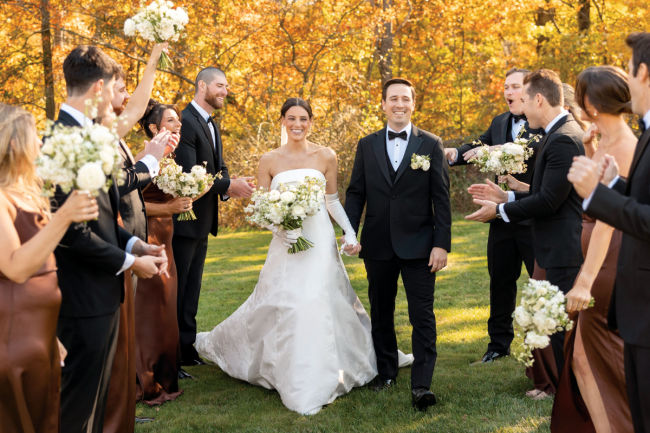 A Main Line couple weds among Chester County's autumn foliage.